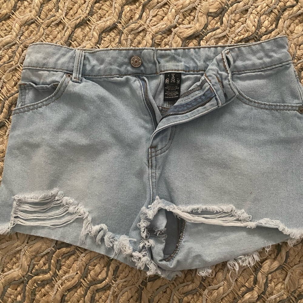 Rewash Blue Jean Shorts Distressed Cut-Off Style Size 26/3